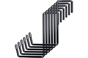 ZACOOL Large Vinyl Coated Heavy Duty Garage Storage Utility Hanging Hooks (6 Pack) - Rafter Hanger Hooks for Bicycle, Ladder, Fence, Pool Cover, Sport Equipment & More