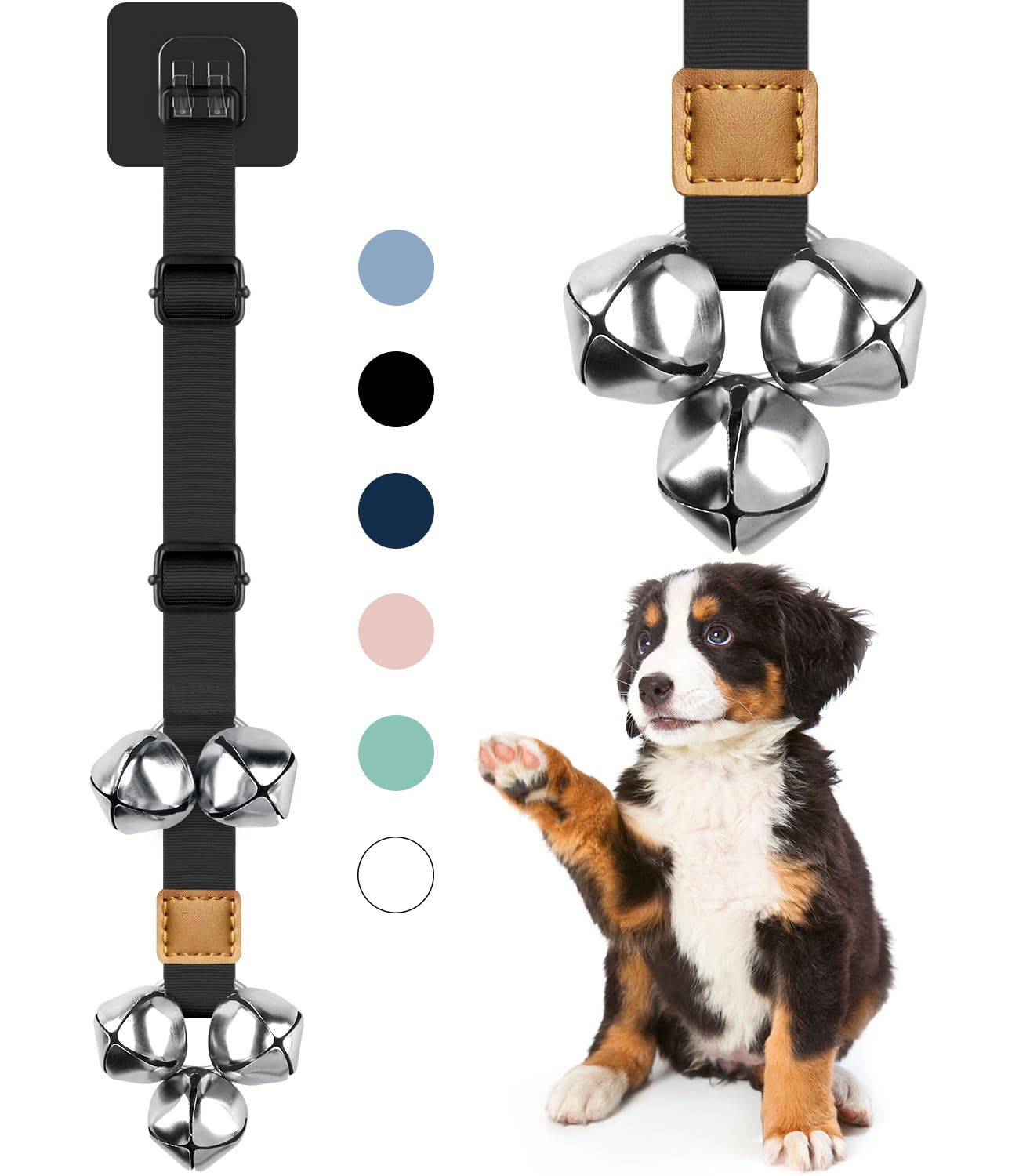 Photo 1 of COOYOO Dog Doorbells, Adjustable Potty Training Dog Bells, Upgraded for Training Your Puppy The Easy Way, Premium Quality Housetraining Hanging Bell-5 Extra Large Loud 1.5 DoorBells