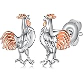 Chicken Earrings 925 Sterling Silver Rooster Stud Earrings Jewelry Birthday Gifts for Women Female