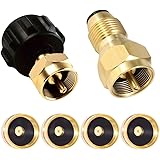 Joywayus 1LB Tank Gas Propane QCC1 Regulator Valve Propane Refill Adapter,1 Gas Connector 4 Propane Bottle Caps Universal for