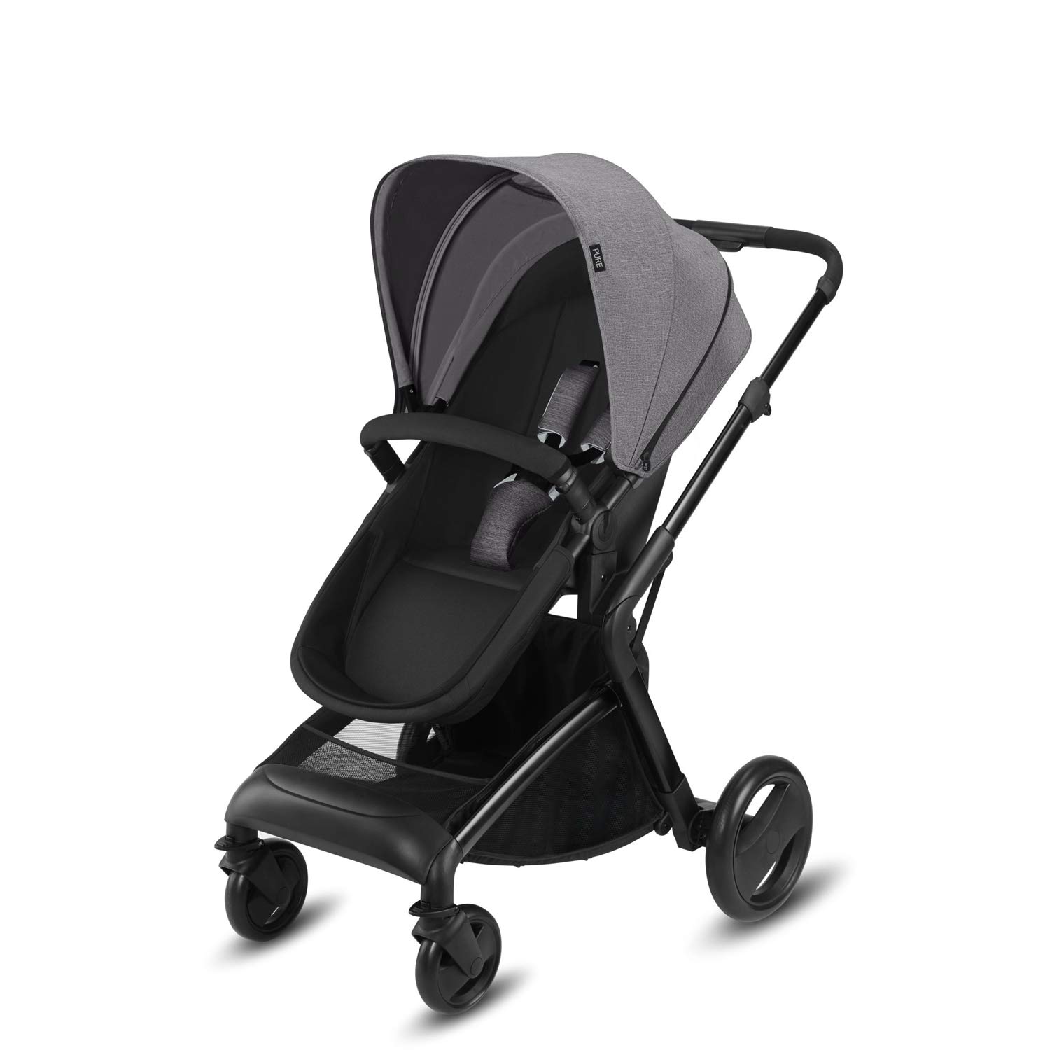 cbx Kombikinderwagen Bimisi Pure mit wendbarem Komfortsitz und faltbarem Kinderwagenaufsatz für Neugeborene, Inkl. Regenverdeck, Ab Geburt bis 15 kg, Comfy Grey