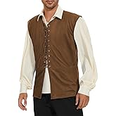 American Trends Renaissance Costume Men Pirate Vest Renaissance Viking Steampunk Halloween Medieval Costume Men