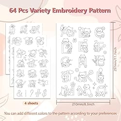 peacoblue Water Soluble Embroidery Patterns for