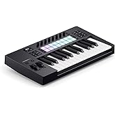 Novation Launchkey 25 MK4 USB MIDI Keyboard Controller | USB-C, 25 Synth-Action Keys, 16 Velocity-Sensitive Pads, Pitch/Mod Wheels, OLED Display, Scale Mode, Chord Modes, MIDI