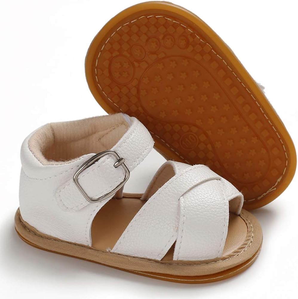  | SOFMUO Baby Girls Boys Sparkly Bowknot Sandals Premium Soft Anti-Slip Rubber Sole Infant Summer Outdoor Shoes Toddler First Walkers | Sandals