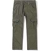 Mesinsefra Boys' Cargo Pants,Casual Outdoor Military Multi Pocket Combat Trousers 1 Grey 120CM-5 Years