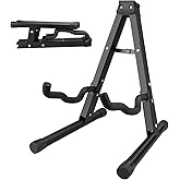 DkOvn 1/2/4 Pack Folding Guitar Stand, with Non-Slip Rubber and Foam Arms | for Acoustic Guitar, Electric Guitar, Bass, Ukulele, Banjo