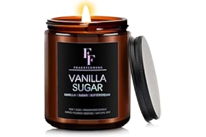 FF FRAGRFLOWING Vanilla Sugar Scented Candles,Candles for Home Scented Aromatherapy Candles,Soy Wax Candle Gift for Women Men, 7oz
