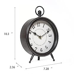 Vintage Decorative Desk and Shelf Clock, Rustic