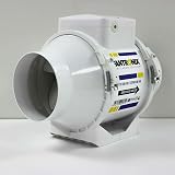 Fantronix 100 mm Inline Bathroom Fan & LED Light Kit with Run-On Timer view 2