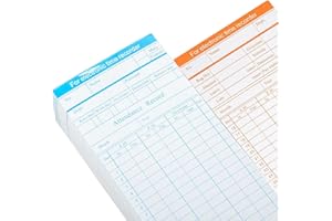 BELMAKS 100PCS Time Cards Time Cards Monthly Time Clock Cards for Employee Payroll Recorder for Time Clock (not Thermal Cards)