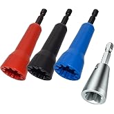 4 PCS Wire Nut Twister，Fast Wire Twister Tool for Drill，Wire Nut Twiter for Drill, Spin Twist Wire Connector Socket, Wire Connector Driver with 1/4" Chuck，Wire Stripping and Twisting Tool