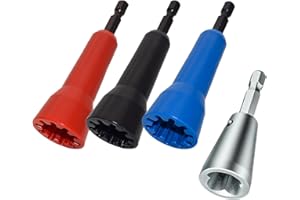 HZ YIHAI AUTUMN 4 PCS Wire Nut Twister，Fast Wire Twister Tool for Drill，Wire Nut Twiter for Drill, Spin Twist Wire Connector Socket, Wire Connector Driver with 1/4" Chuck，Wire Stripping and Twisting Tool