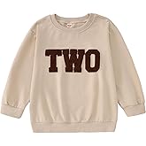 AG AGUU Birthday Sweatshirts for Toddler Baby Boys Girls One-Seven Embroidery Letter Party Outfits Shirts Fall Tops