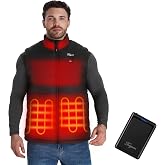 Telguua Heated Vest for Men with Battery Pack Included Men's Heated Vests | Warm Heating Vest Rechargeable Lightweight Heated Jackets for Winter,Ideal Christmas &amp; Birthday Gift for Husband/Father