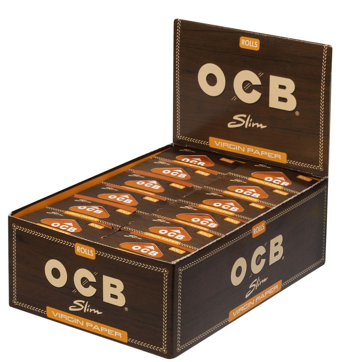 OCB 15435 Unbleached Rolls Virgin Paper