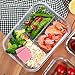 Glass Meal Prep Containers 3 Compartment, MCIRCO Food Storage Container Set with Airtight Locking Lids - Portion Control - Microwave, Freezer, Oven & Dishwasher Safe - BPA Free Containers