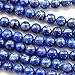 Fashiontrenda Natural Color Genuine Blue Lapis Lazuli Real Gemstone Loose Beads for Necklace Jewelry Making (Round 6mm)