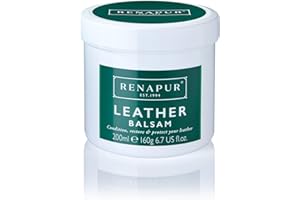 Renapur Leather Balsam, Natural Conditioner, Protector and Restorer — for Leather Furniture, footwear, Purses & Bags, Car int