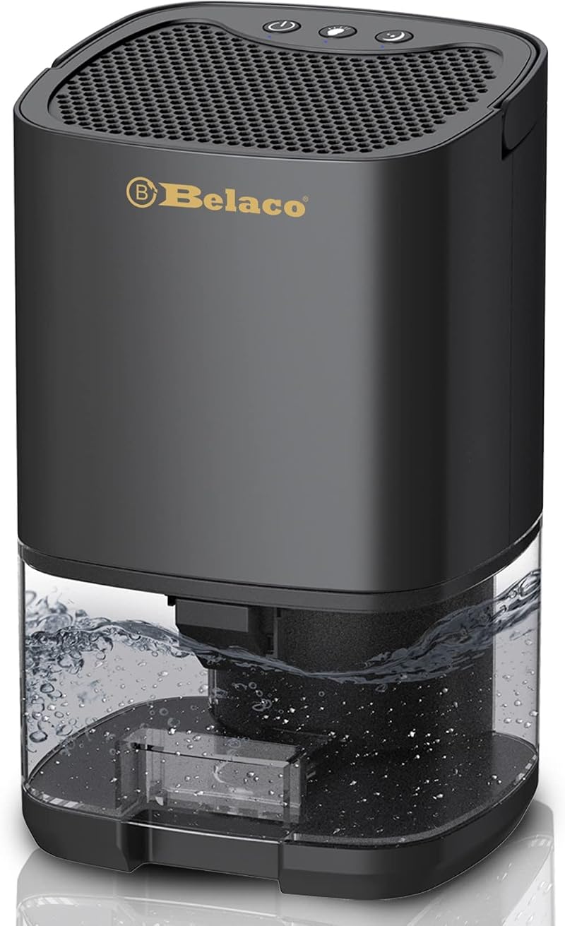 Belaco 1000ml Portable Dehumidifier Damp Mould Moisture Home Quiet Air Dryer