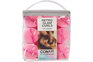 Conair Foam Hair Rollers - Heatless hair curlers - Foam Rollers - Heatless Hair rollers in Large - Pink - 9 Count w/storage case