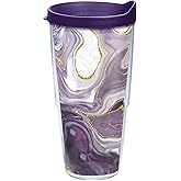 Tervis Marble - Alexandrite Made in USA Double Walled Insulated Tumbler Travel Cup Keeps Drinks Cold & Hot, 24oz, Classic