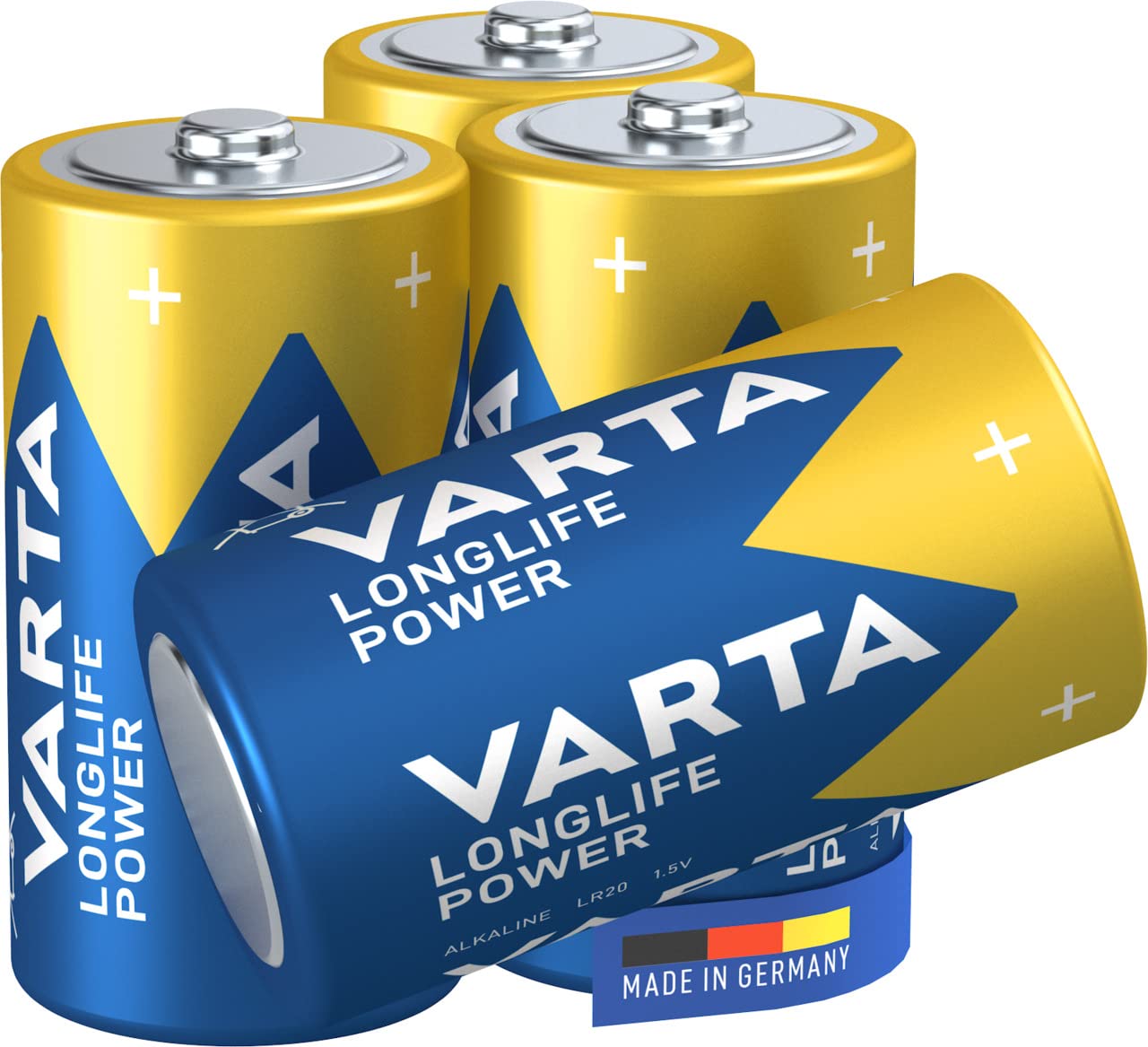 VARTA Longlife Power C Baby LR14 Alkaline Battery (4-pack) - Made in Germany - ideal for toys, torches, CD players and other battery-powered devices