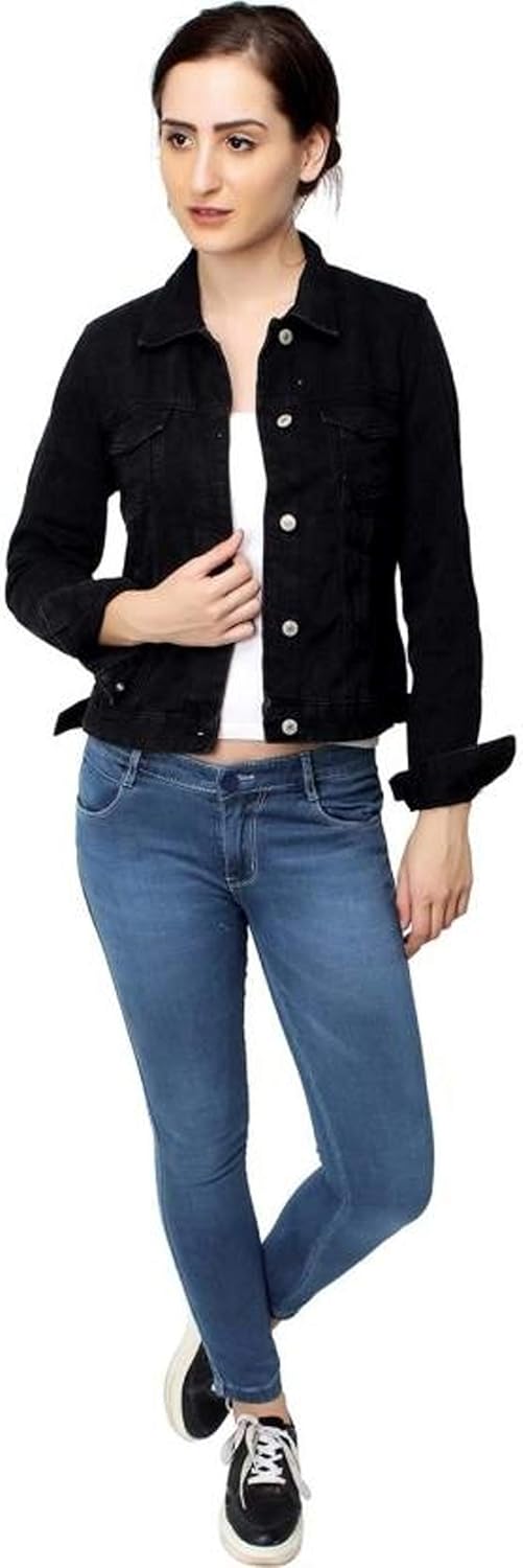 c.cozami full sleeves solid women denim jacket