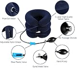 RUNZI Cervical Neck Traction Device Inflatable Neck Stretcher Purple view 5