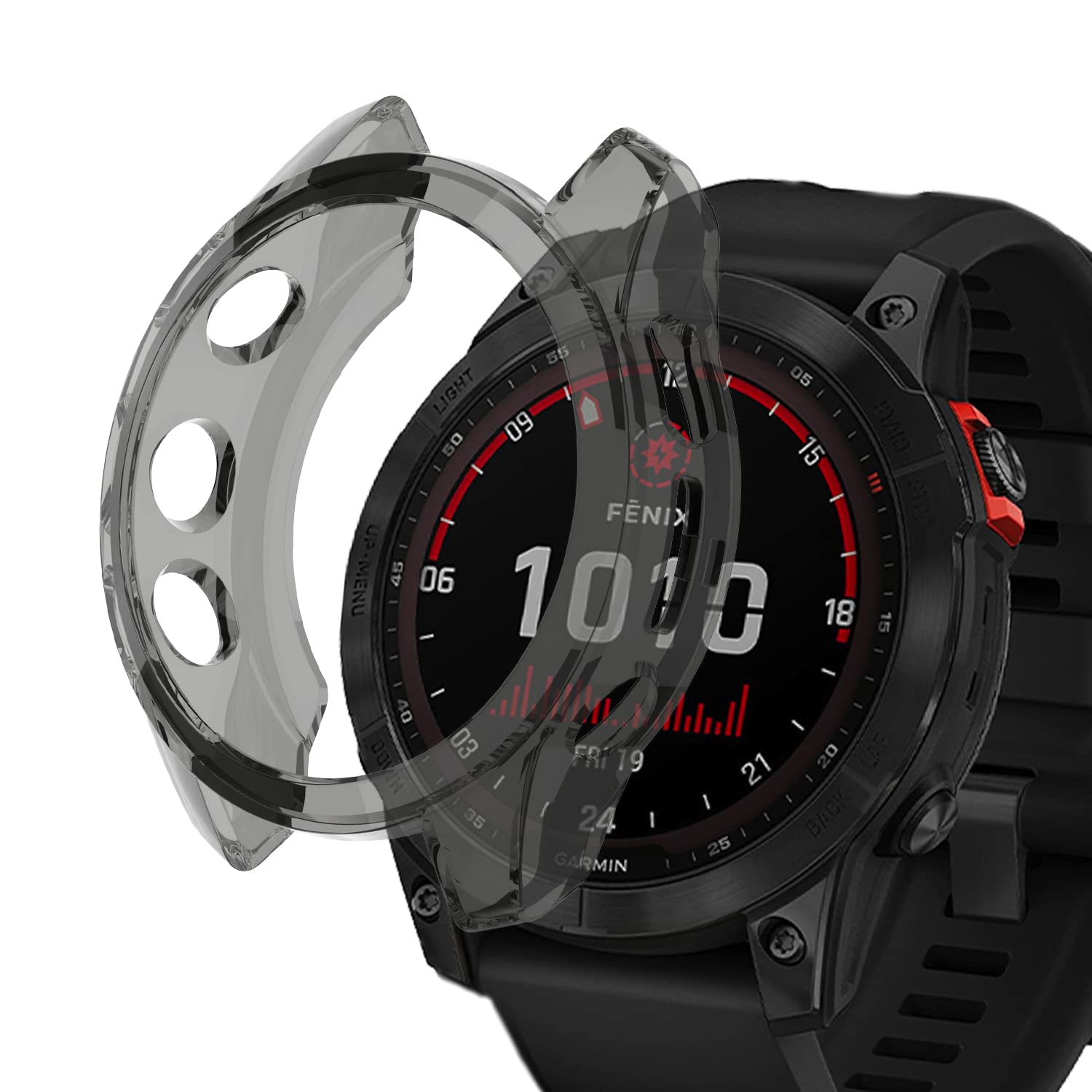 PaceBid Case Compatible with Garmin Fenix 7X, Protective TPU Case, Scratch-Resistant Protective Case for Garmin Fenix 7X (Black)