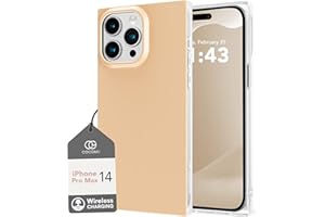 COCOMII - Square Case Compatible with iPhone 14 Pro Max - Solid Color, Fashionable Hues, Glossy, Women Girls Men, Rectangle P