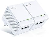 TP-LINK TL-PA4020KIT AV500 Nano Two-Port Powerline Starter Kit (Up to 500 Mbps for Up to 300 m, HD Streaming, No Configuration Required) - Twin Pack