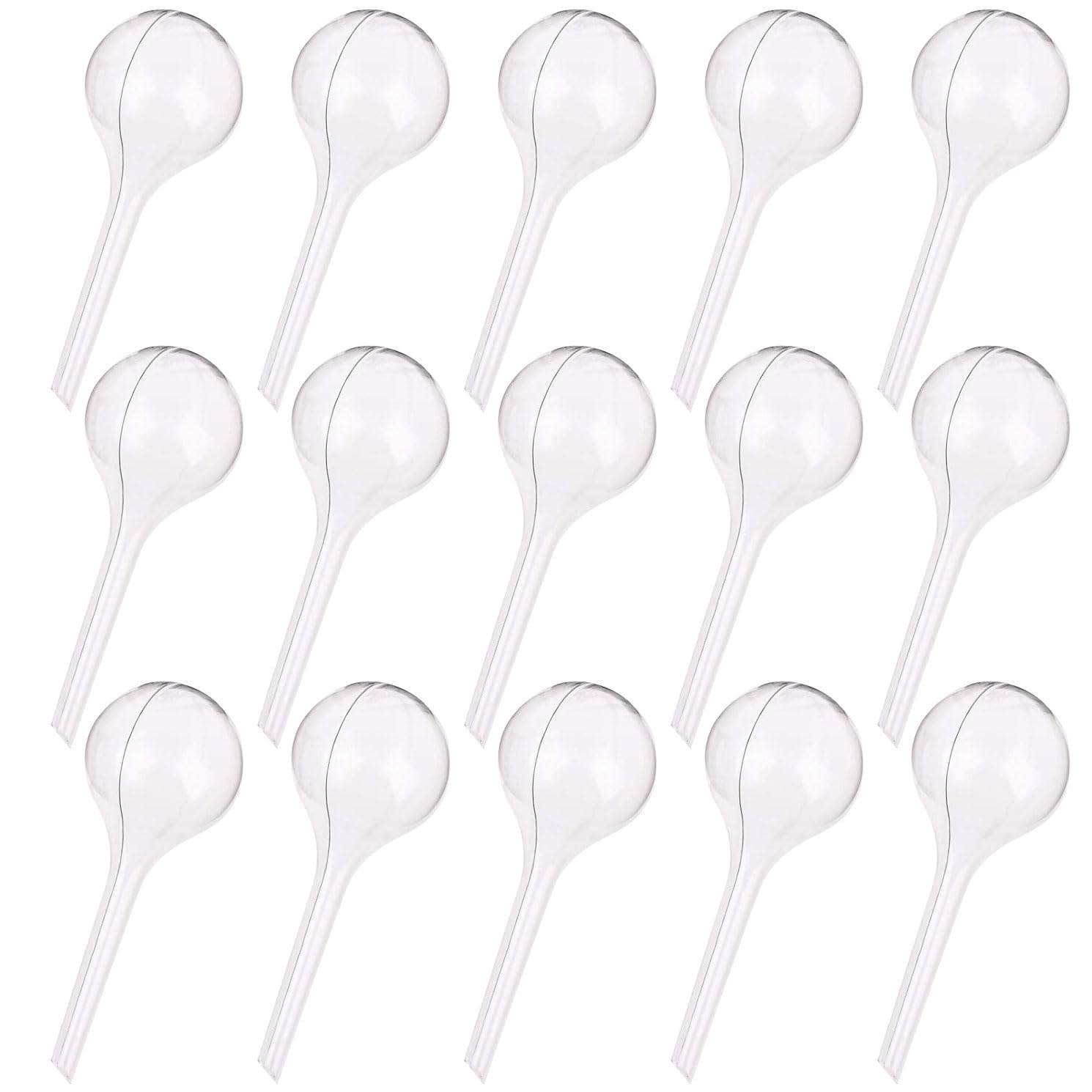 15-PACK Small Watering Globes, 1.96 Inch Diameter Plant Watering Globes Imitation Glass Watering Bulbs Houseplant Plant Pot Bulbs, Garden Watering PVC Self Watering Irrigation Drippers for Garden
