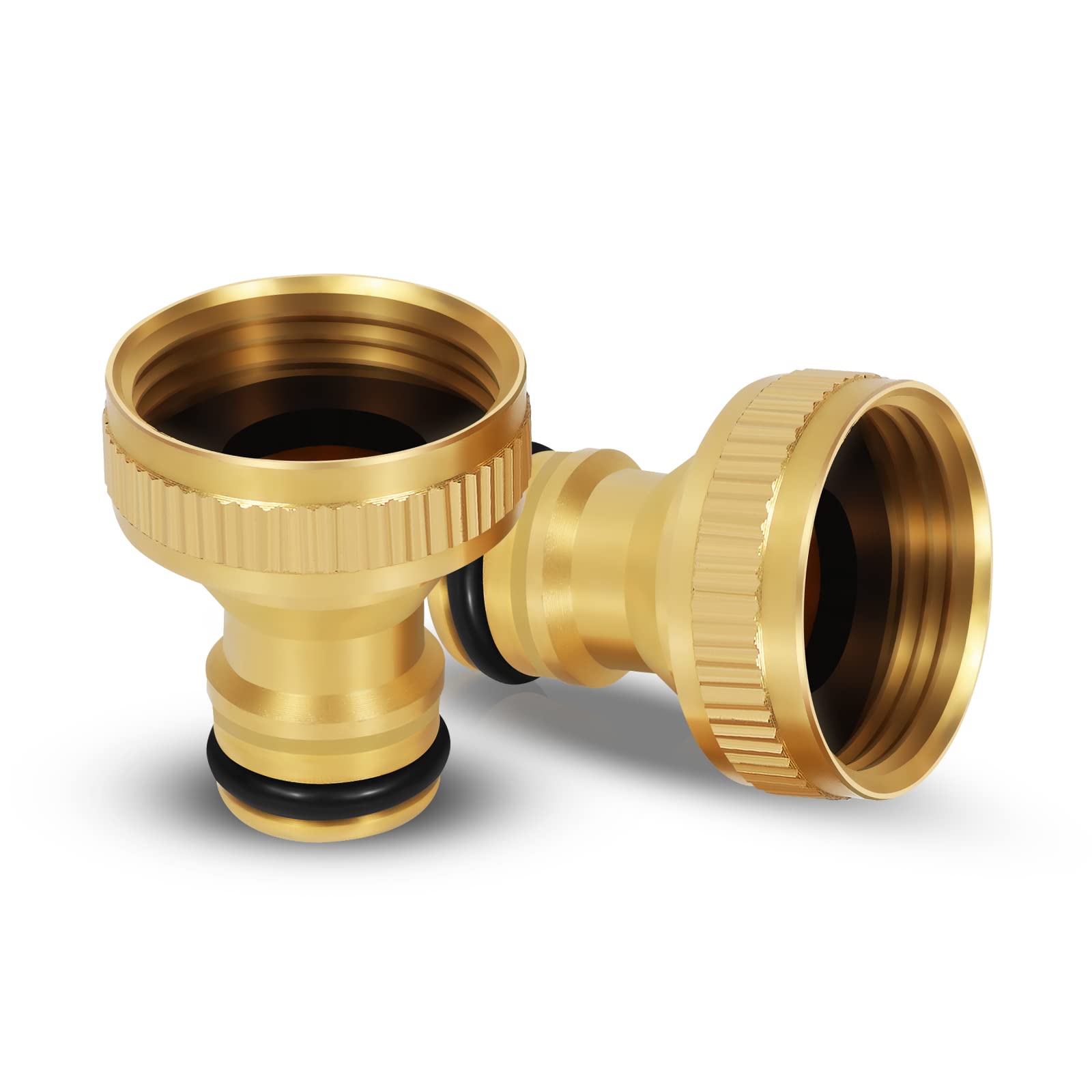 Mdlufee 2 Pcs Garden Hose Quick Connector,3/4 inch Female Thread Tap Connector,Threaded Faucet Adapter