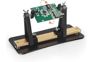 EOOKU Circuit Board Holder Helping Hands with Heavy Base for Soldering and Repair, Adjustable 360° Rotation, Strong Magnetic, Space-Saving and Aluminum, Durable for Electronics PCB