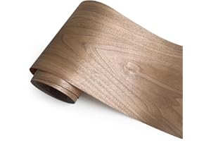 OMUKI Natural Wood Veneer, Thin Wood Sheets, Refurbished of Furniture/Guitar/Speaker/Automotive Interior, Handmade DIY (Black Walnut)