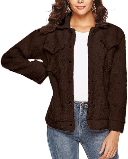 ZuzongYr Damen's Mäntel Frauen Revers Manteljacke Übergroße Offene