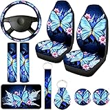 10 Pieces Car Interior Covers Set Butterfly Car