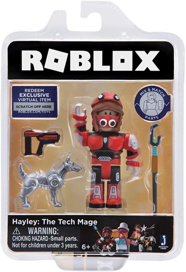 Roblox Gold Collection Hayley: The Tech Mage Single Figure Pack with Exclusive Virtual Item Code