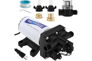 Yaegoo AC 110V Water Pressure Pump 5.5GPM 55PSI RV Water Diaphragm Pump for RV Boat Shower Garden Home Kitchen