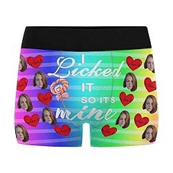 Custom Face Boxer Briefs, I Licked You So It's Mine