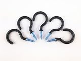 Sricam 100 Pack Cup Ceiling Hooks Vinyl Coated 1-1/4 in Black view 3