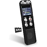 72GB Digital Voice Recorder: Voice Activated Recorder with Playback, Audio Recording Device for Lectures Meetings, Dictaphone