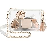 YGR Womens Clear Bag for Stadium Events PVC Small Crossbody Purse for Concert, Party Sports Stadium Approved Present