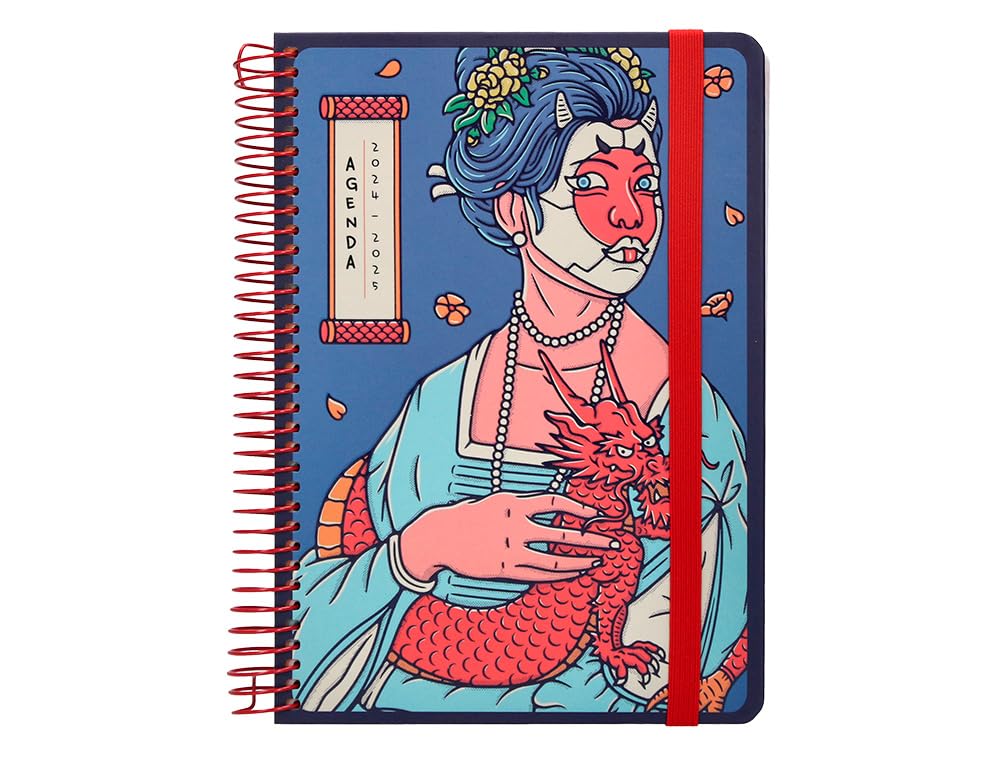 Academic Diary Leaderpapel Year 24-25 Year Fantasy The Women Day Page DIN A5
