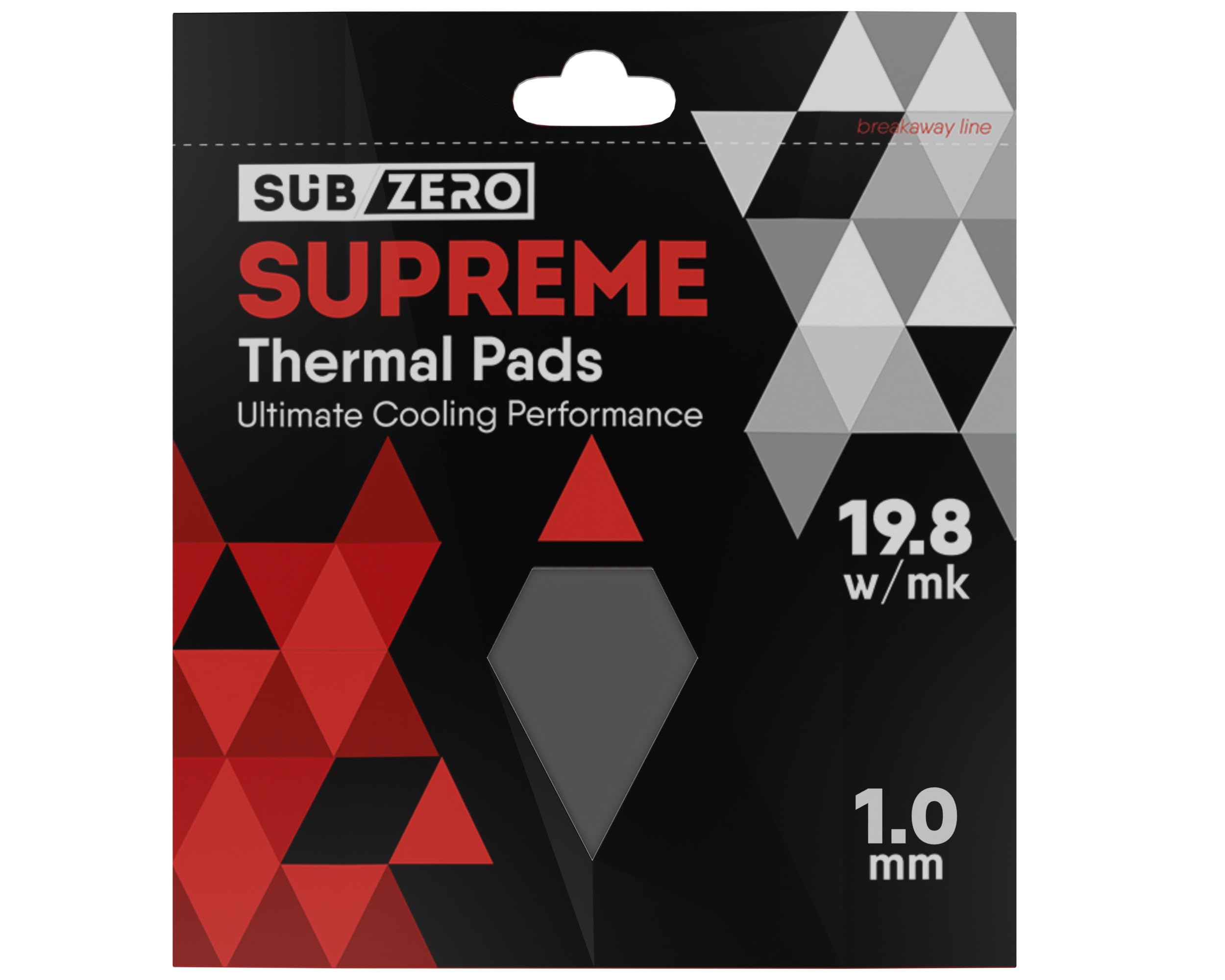 subZero SUPREME 19.8w/mk Thermal Pad, 100x100, Soft Thermal Compound, Ideal Gap Filler for GPU/Laptop Heatsink/GPU/CPU/LED Cooler (1.00mm)