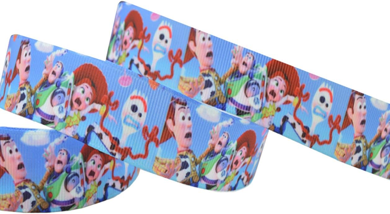Toy Story Blue Forky 2m x 22mm Wide for Personalised Birthday Cake Decoration Ribbon & Decorating Ideas for Present Gift Wrap Bows Toppers Wrapping for Bags Box Balloon String Cards Art Craft Ribbon
