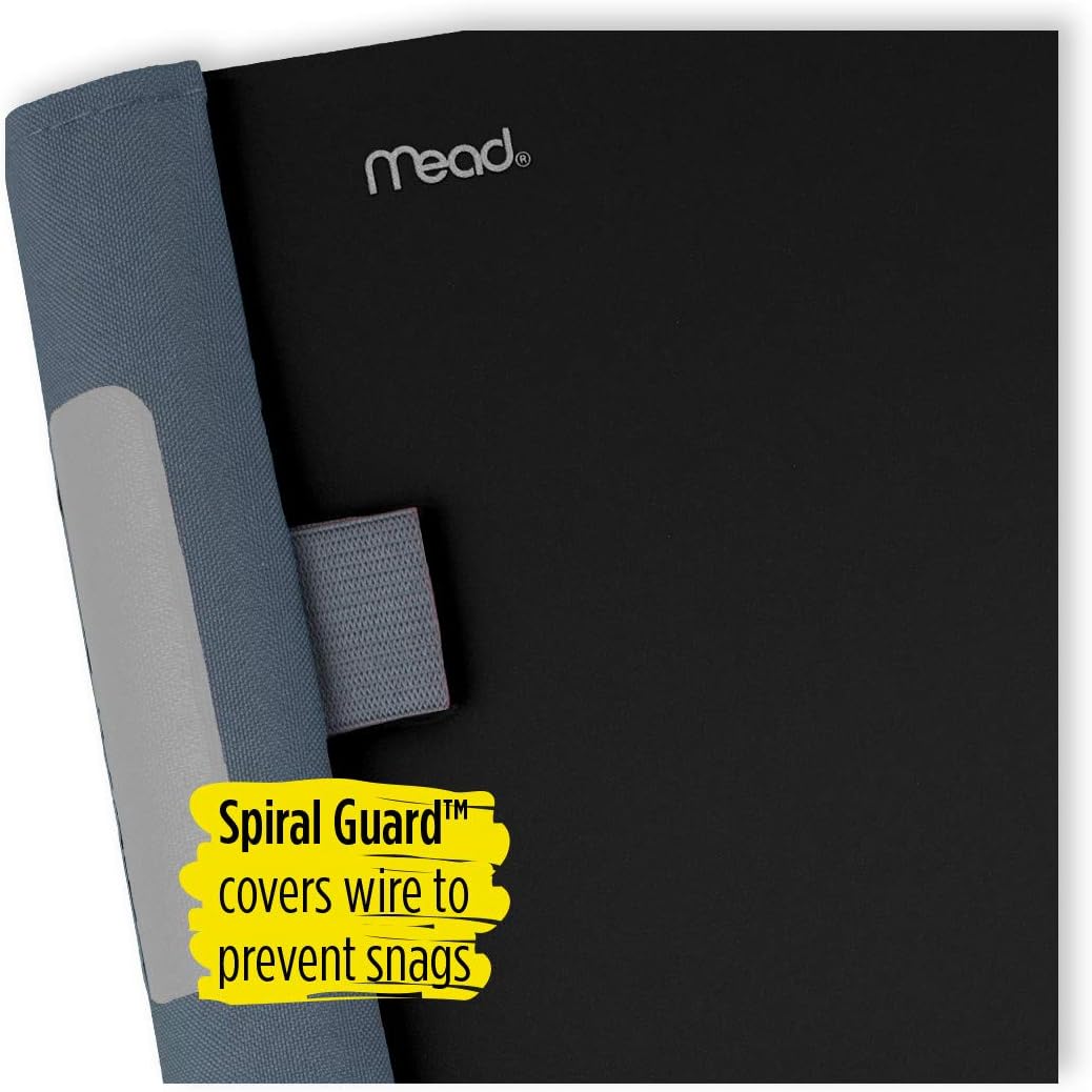 Five Star Advance Spiral Notebook, 5 Subject, College Ruled Paper, 200 Sheets, 11 x 8-1/2 inches, Black (73144) : Office Products