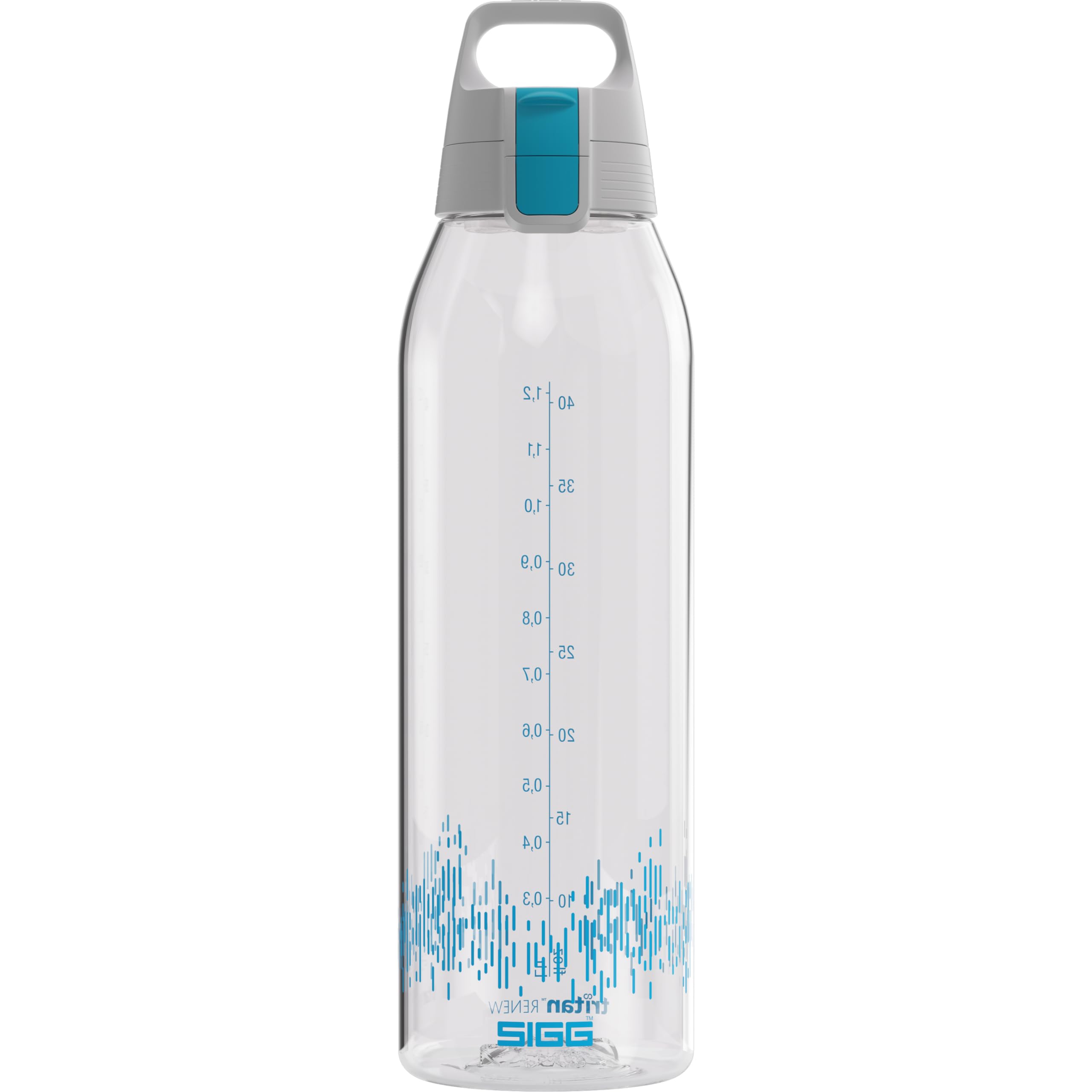 Sigg - Tritan Renew Transparent Water Bottle - Total Clear ONE MyPlanet Anthracite - Suitable For Carbonated Beverages - Dishwasher Safe - With Fruit Strainer - Leakproof - BPA Free - blue - 1.5L