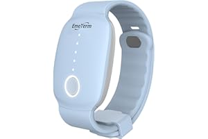 EmeTerm Fashion FDA-Cleared Relieve Nausea Electrode Stimulator Morning Sickness Motion Travel Sickness Vomit Relief Rechargeable No Gel Drug Free Wrist Bands Without Side Effects